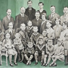 Familie, 2023, Acryl auf Leinwand, 50x70 cm