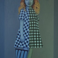 Mädchen mit Blaue Tasche, 2019, Oil auf Leinwand, 140x100 cm