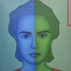 Verkauft - Blau und Grün 4, 2020, Oil auf Leinwand, 50x50 cm 