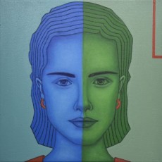 Verkauft - Blau und Grün 3, 2020, Oil auf Leinwand, 50x50 cm 