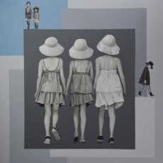 Verkauft - Sommerurlaub, 2020, Acryl auf Leinwand, 70x70 cm
