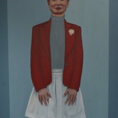Girl with a Red Jacket, 2019, Oil on canvas, 140x100 cm 