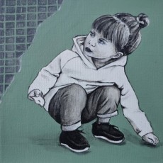Girl, 2023, Acrylic on canvas, 20x20 cm