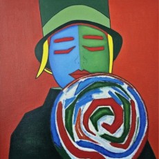 Lolipop Green, 2023, Oil on canvas, 50x50 cm