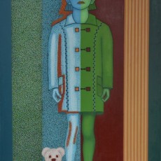 Satıdı - Yeşil Palto 2017, Tuval üzerine yağlı boya, 140x100 cm