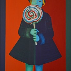 Satıldı - Lollipop 2017, Tuval üzerine yağlı boya, 140x100 cm