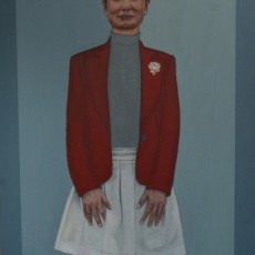 Kırmızı Ceketli Kız, 2019, Tuval üzerine yağlıboya, 140x100 cm