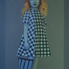Mavi Çantalı Kız, 2019, Tuval üzerine yağlıboya, 140x100 cm