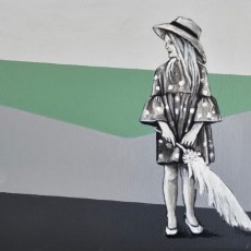 Kız Çocuk, 2023, Tuval üzeine akrilik, 20x25 cm